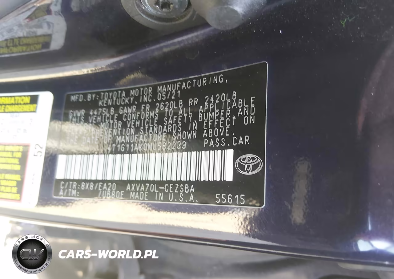 2021 Toyota Camry Se VIN:4T1G11AK0MU582239 - 9