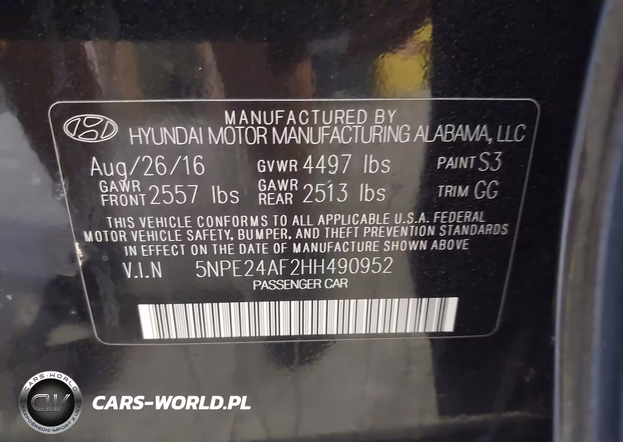 2017 Hyundai Sonata VIN:5NPE24AF2HH490952 - 9