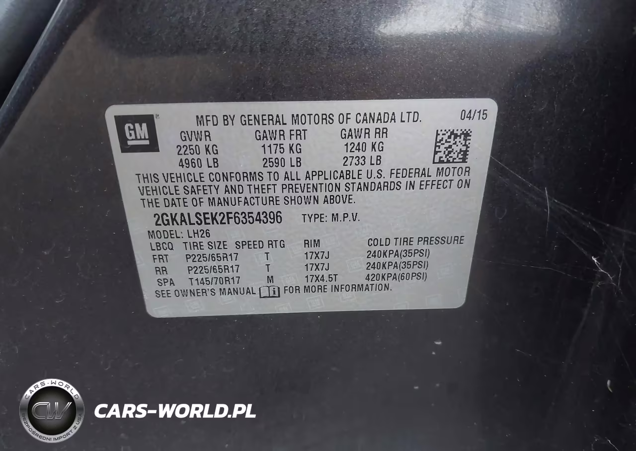2015 GMC Terrain Slt-1 VIN:2GKALSEK2F6354396 - 9