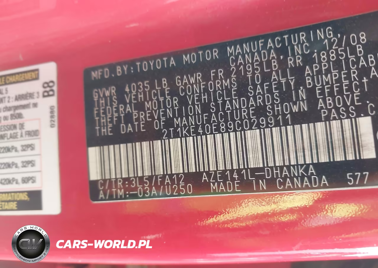 2009 Toyota Matrix S VIN:2T1KE40E89C029911 - 9