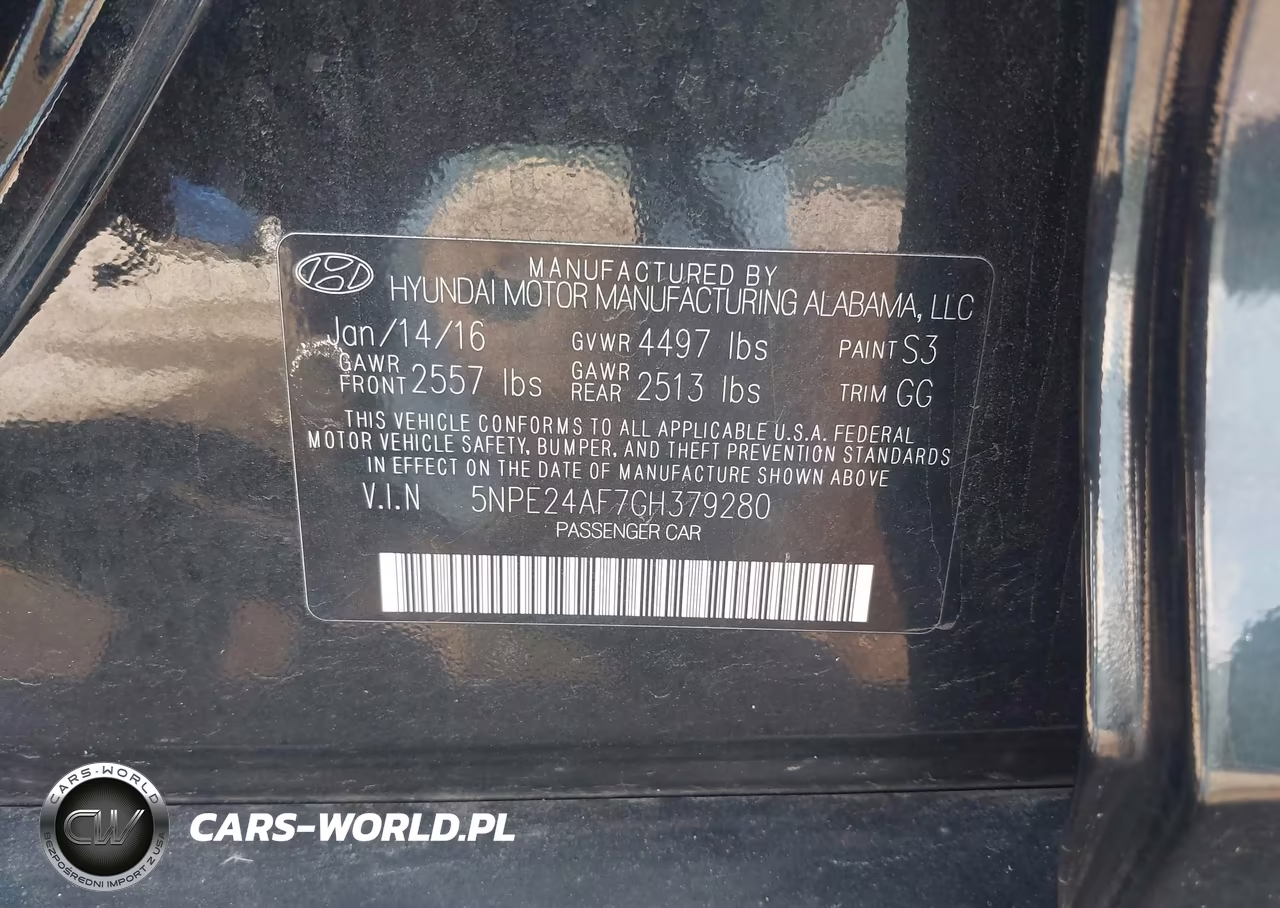 2016 Hyundai Sonata Se VIN:5NPE24AF7GH379280 - 9