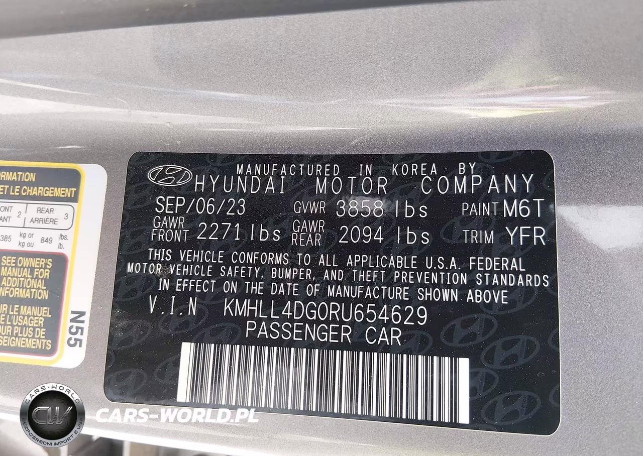 2024 Hyundai Elantra Se VIN:KMHLL4DG0RU654629 - 9