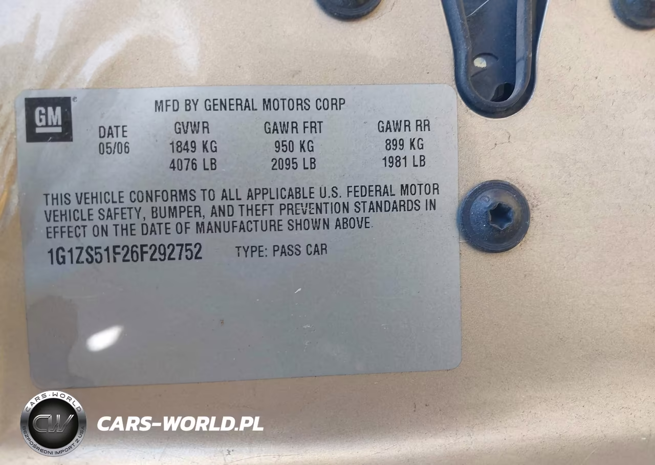 2006 Chevrolet Malibu Ls VIN:1G1ZS51F26F292752 - 9