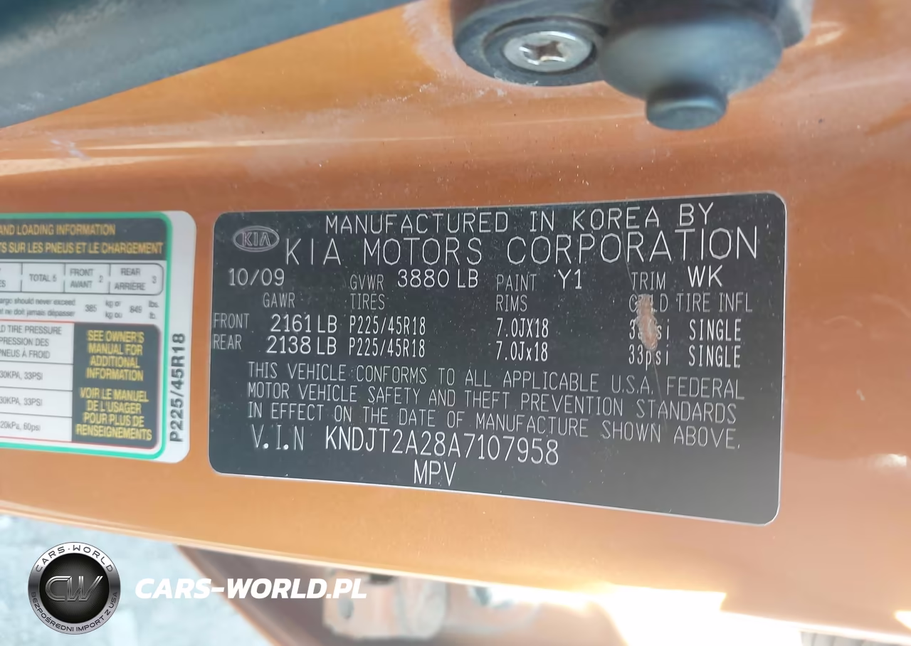 2010 Kia Soul + VIN:KNDJT2A28A7107958 - 9