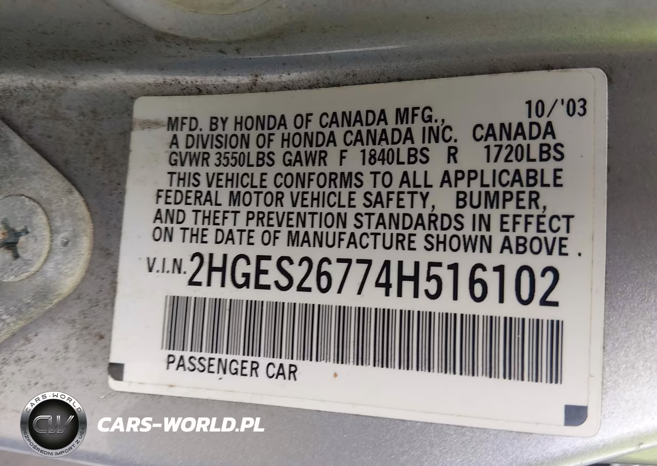 2004 Honda Civic Ex VIN:2HGES26774H516102 - 9