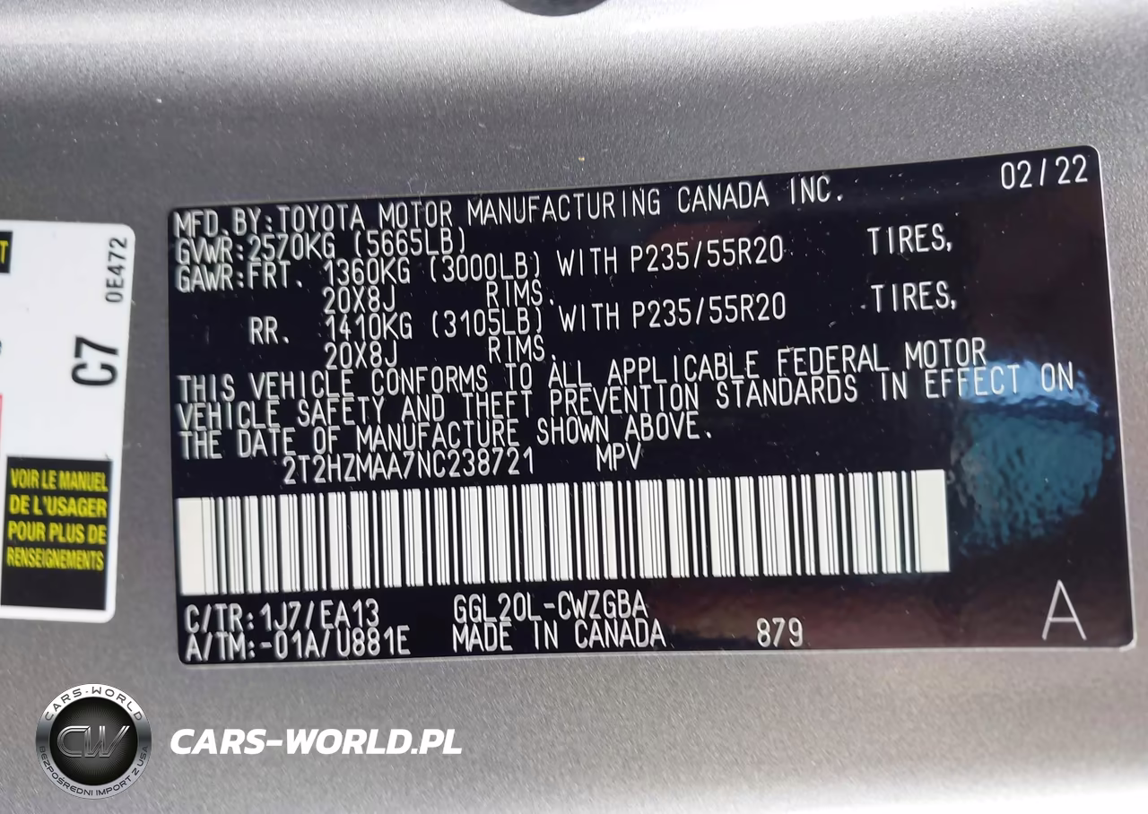 2022 Lexus Rx 350 VIN:2T2HZMAA7NC238721 - 9