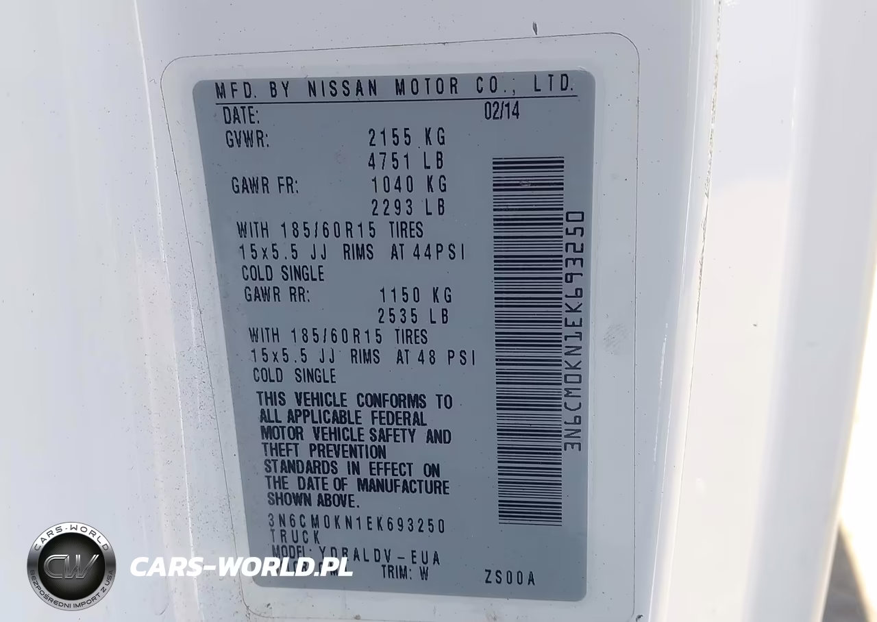 2014 Nissan Nv200 S VIN:3N6CM0KN1EK693250 - 9