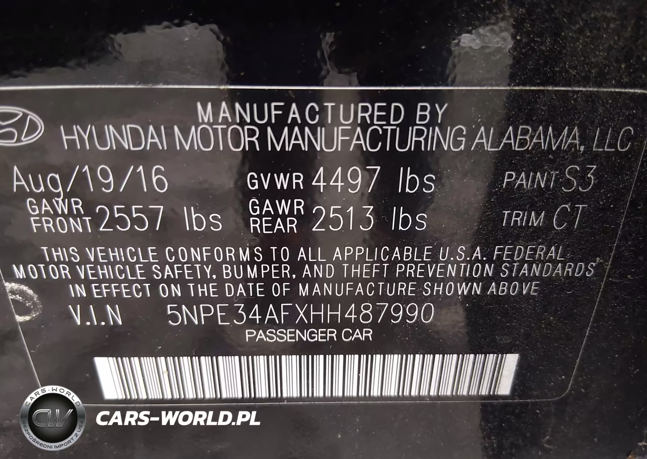 2017 Hyundai Sonata Sport VIN:5NPE34AFXHH487990 - 9