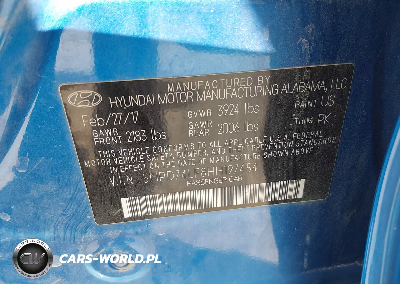 2017 Hyundai Elantra Se VIN:5NPD74LF8HH197454 - 9