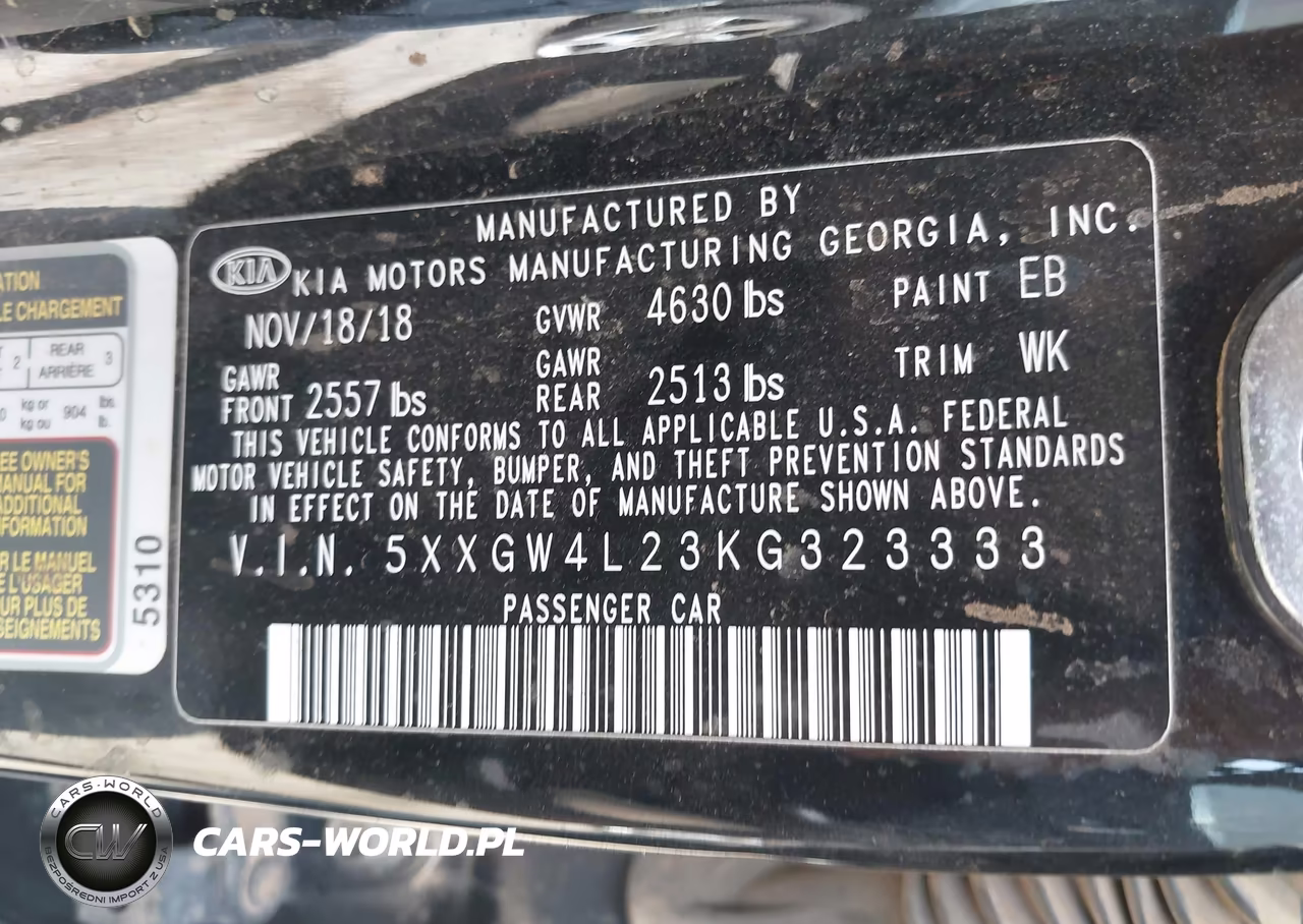 2019 Kia Optima Sx Turbo VIN:5XXGW4L23KG323333 - 9