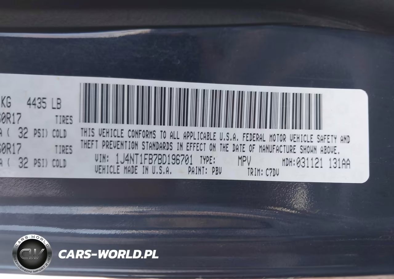 2011 Jeep Compass VIN:1J4NT1FB7BD196701 - 9