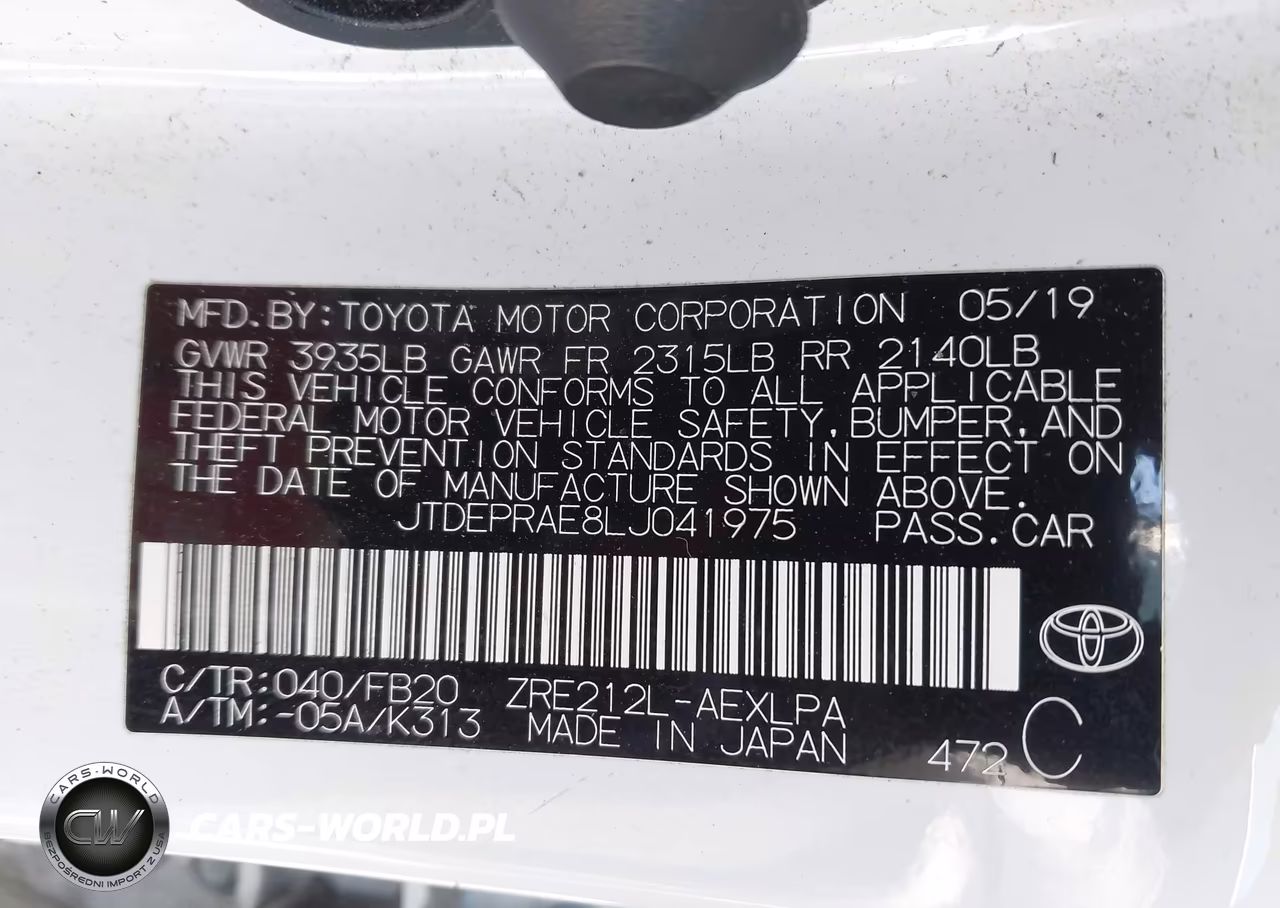 2020 Toyota Corolla Le VIN:JTDEPRAE8LJ041975 - 9