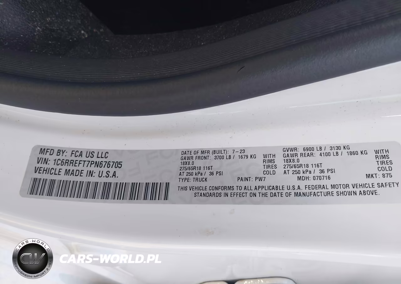 2023 Ram 1500 Big Horn 4X2 5'7 Box VIN:1C6RREFT7PN676705 - 9