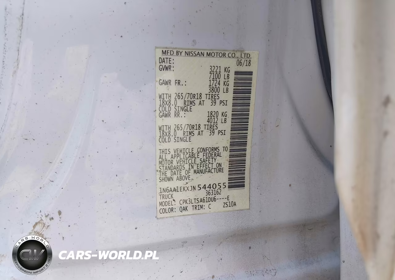 2018 Nissan Titan Sv VIN:1N6AA1EKXJN544055 - 9