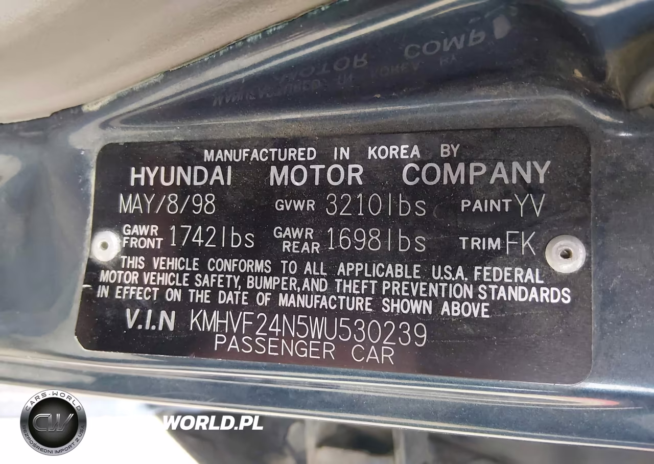 1998 Hyundai Accent Gl VIN:KMHVF24N5WU530239 - 9