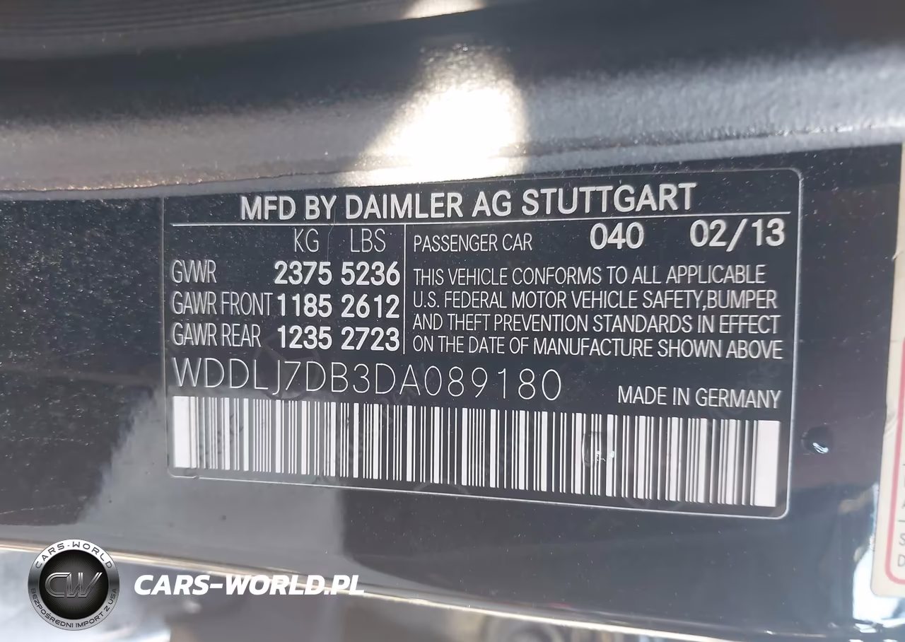 2013 Mercedes-Benz Cls 550 VIN:WDDLJ7DB3DA089180 - 9