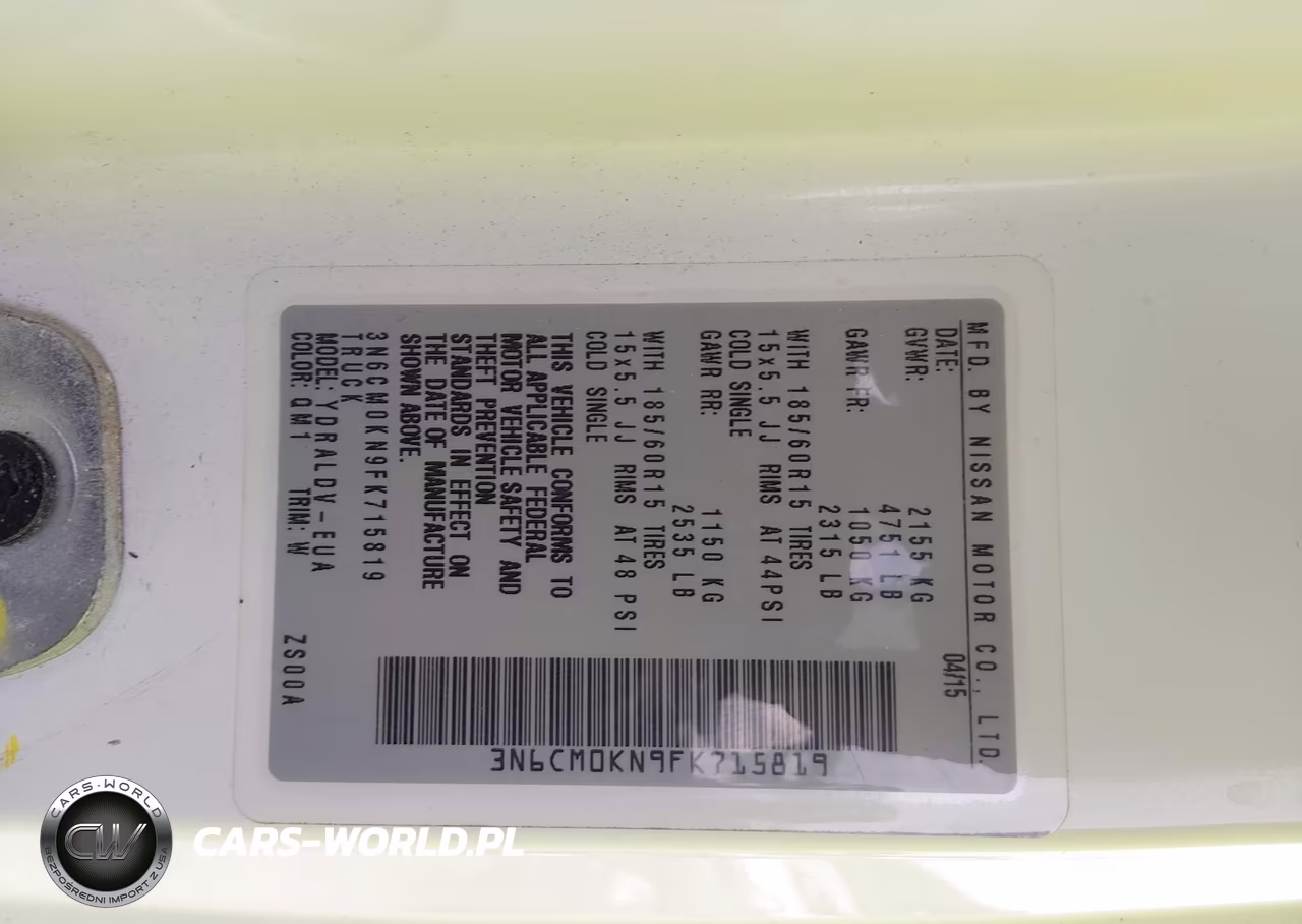 2015 Nissan Nv200 S-Sv VIN:3N6CM0KN9FK715819 - 9