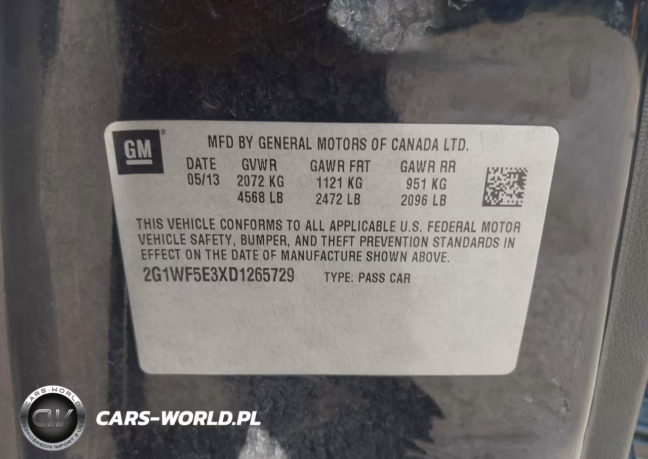 2013 Chevrolet Impala Ls VIN:2G1WF5E3XD1265729 - 9