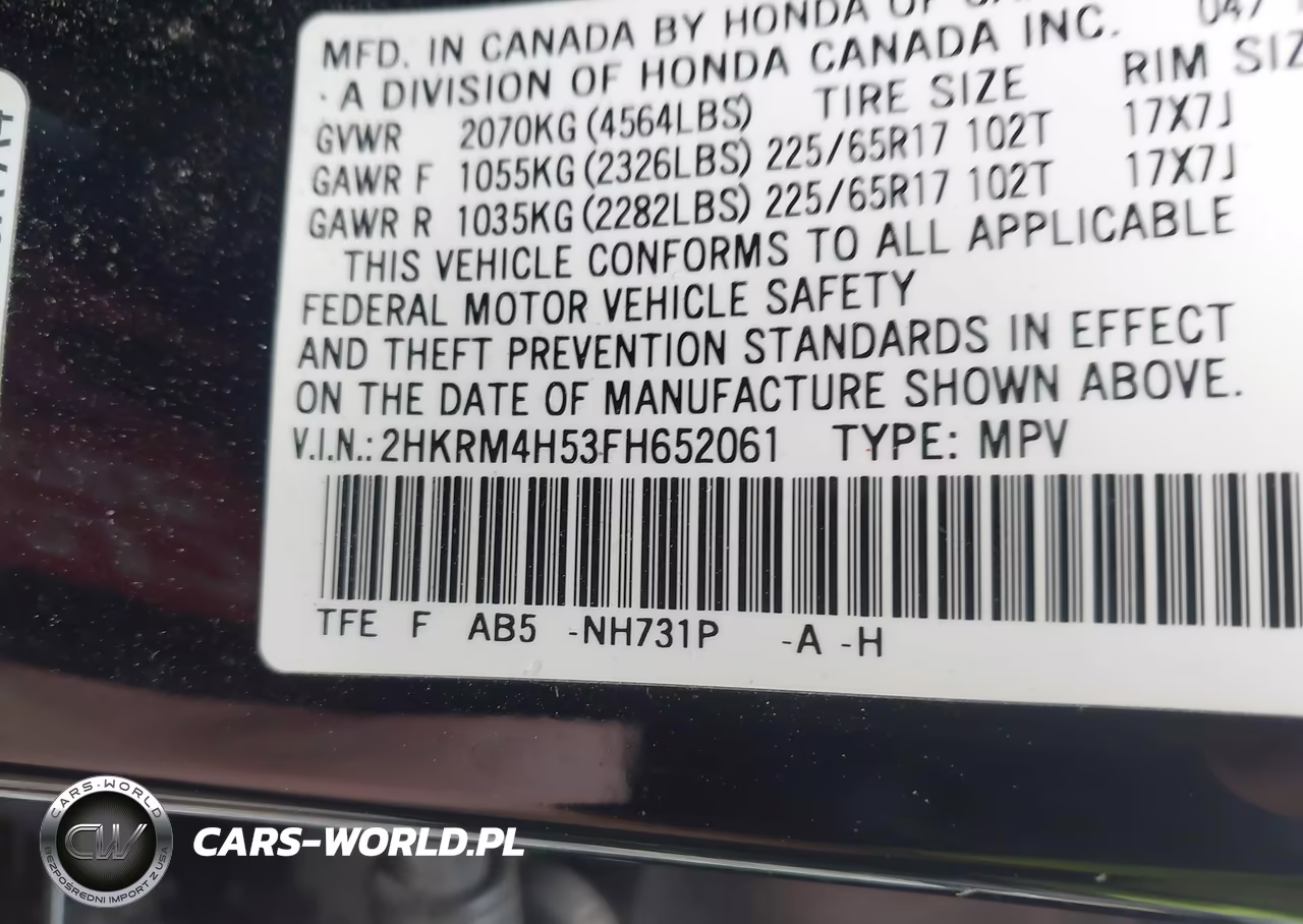 2015 Honda Cr-V Ex VIN:2HKRM4H53FH652061 - 9