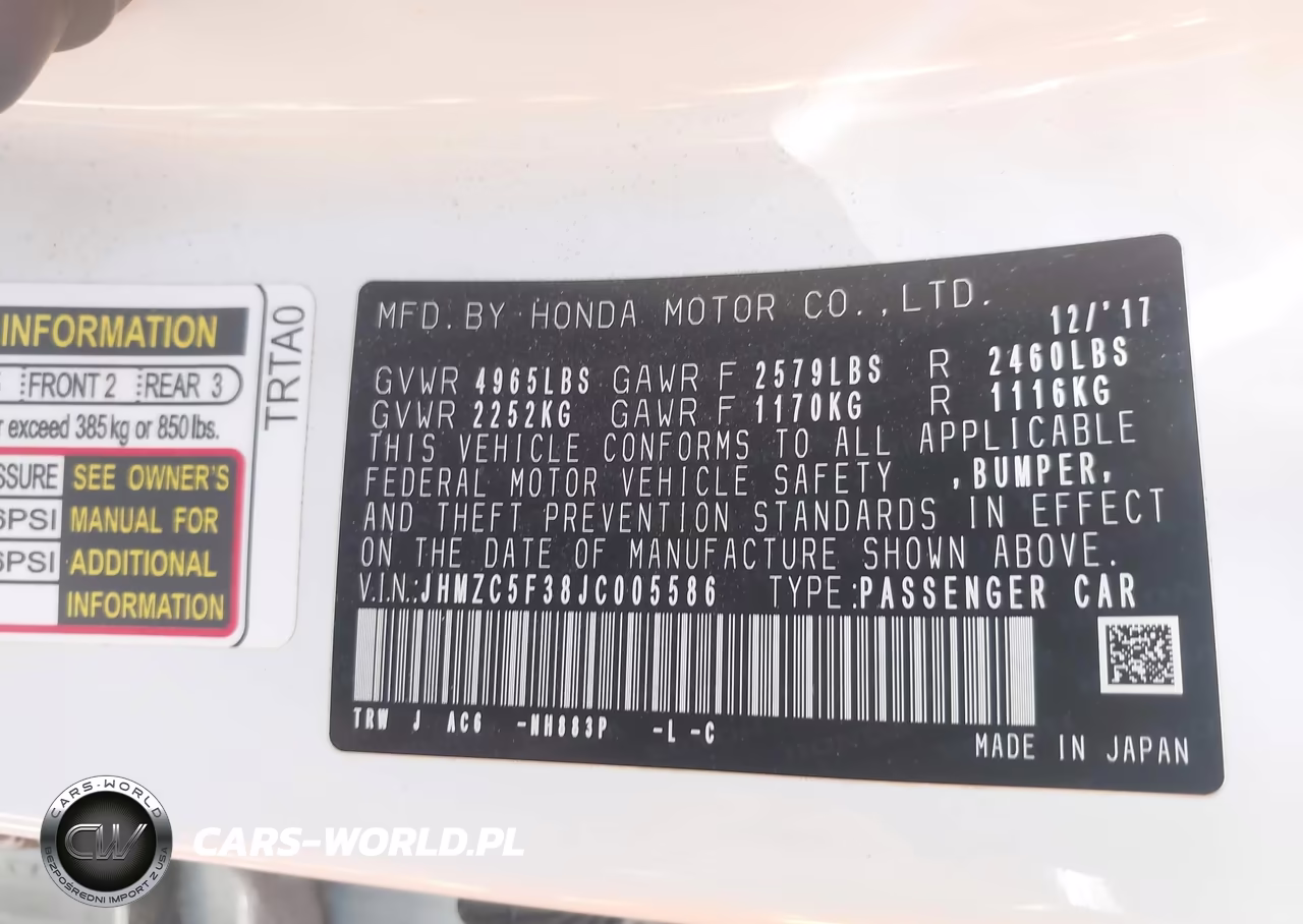 2018 Honda Clarity Plug-In Hybrid Touring VIN:JHMZC5F38JC005586 - 9