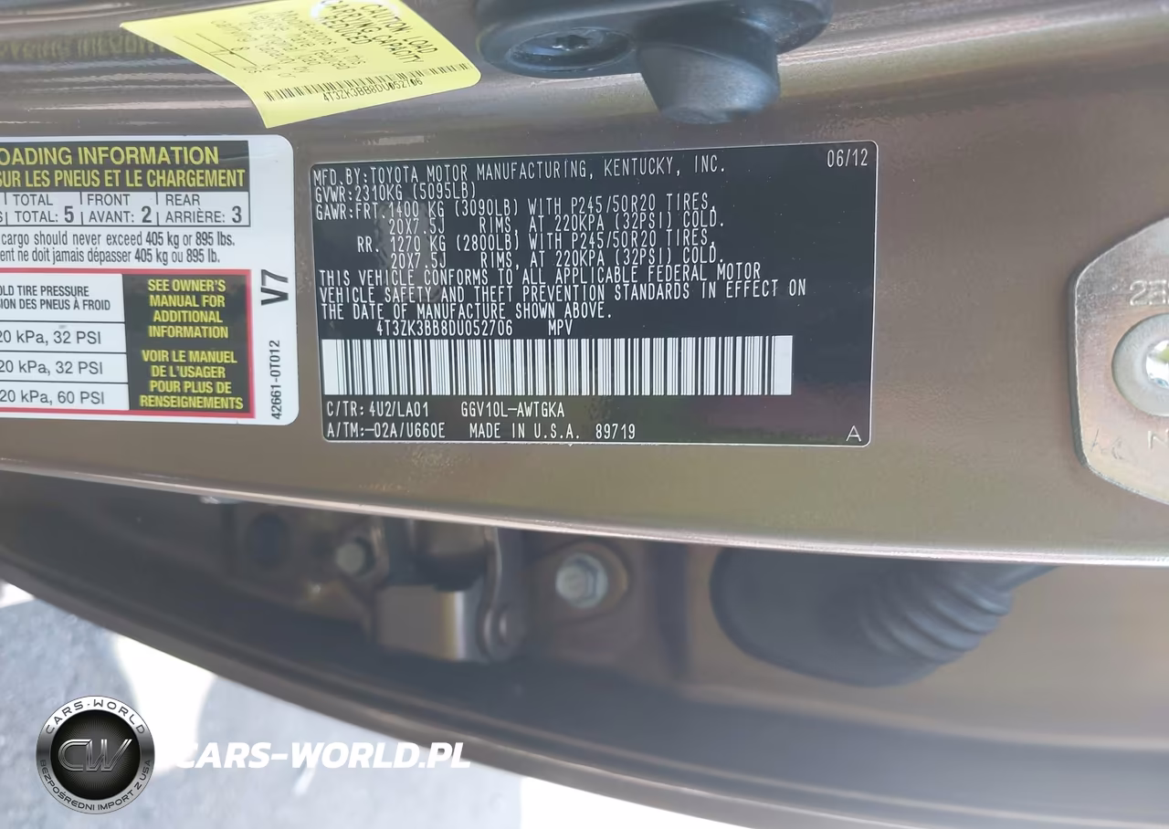2013 Toyota Venza Xle V6 VIN:4T3ZK3BB8DU052706 - 9