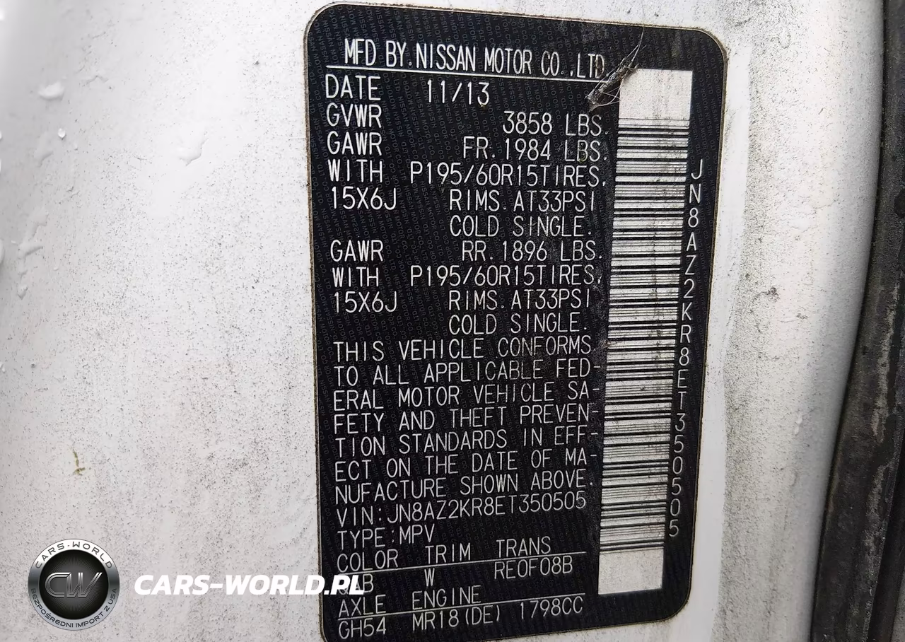 2014 Nissan Cube 1.8 S VIN:JN8AZ2KR8ET350505 - 9