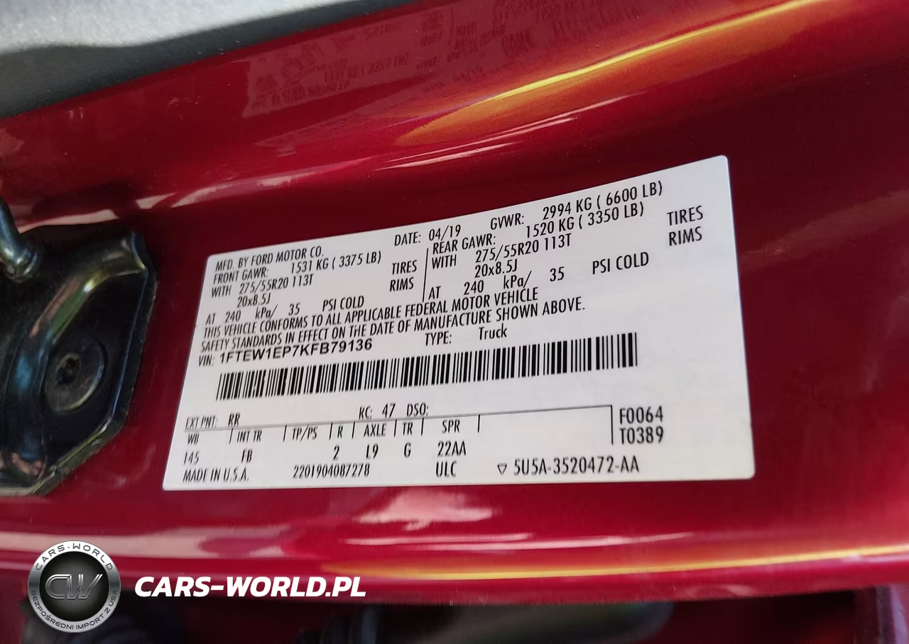 2019 Ford F-150 Xlt VIN:1FTEW1EP7KFB79136 - 9
