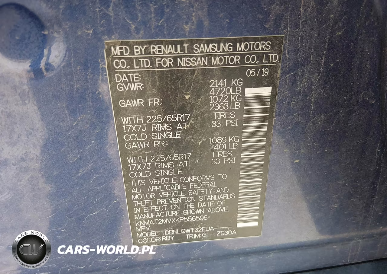 2019 Nissan Rogue Sv VIN:KNMAT2MVXKP556596 - 9