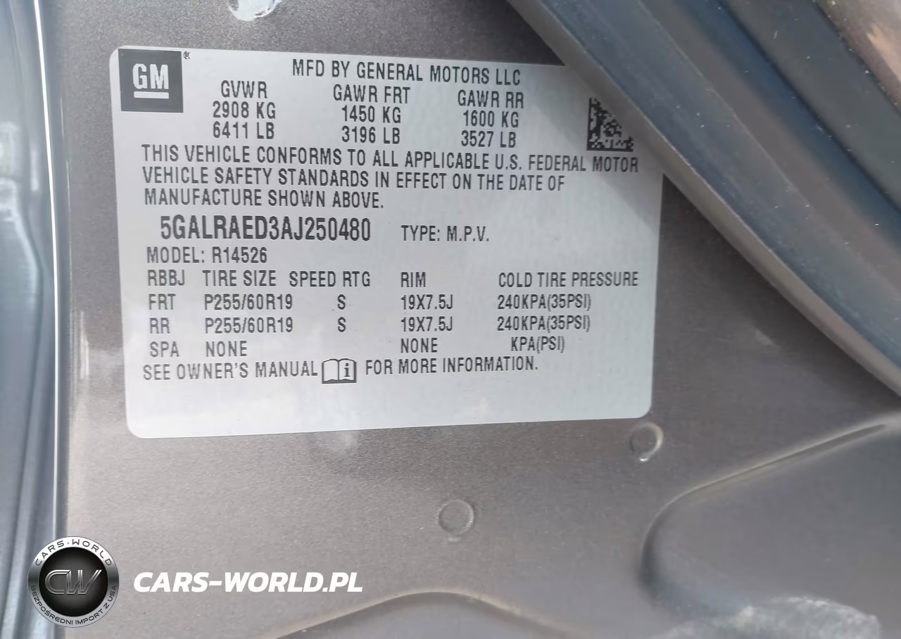 2010 Buick Enclave Cx VIN:5GALRAED3AJ250480 - 9