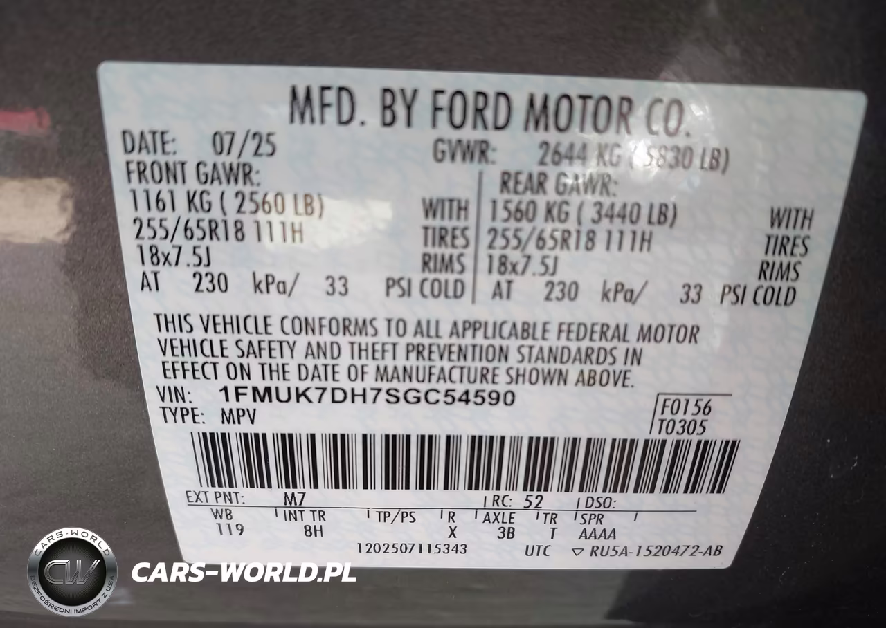 2025 Ford Explorer Active VIN:1FMUK7DH7SGC54590 - 9