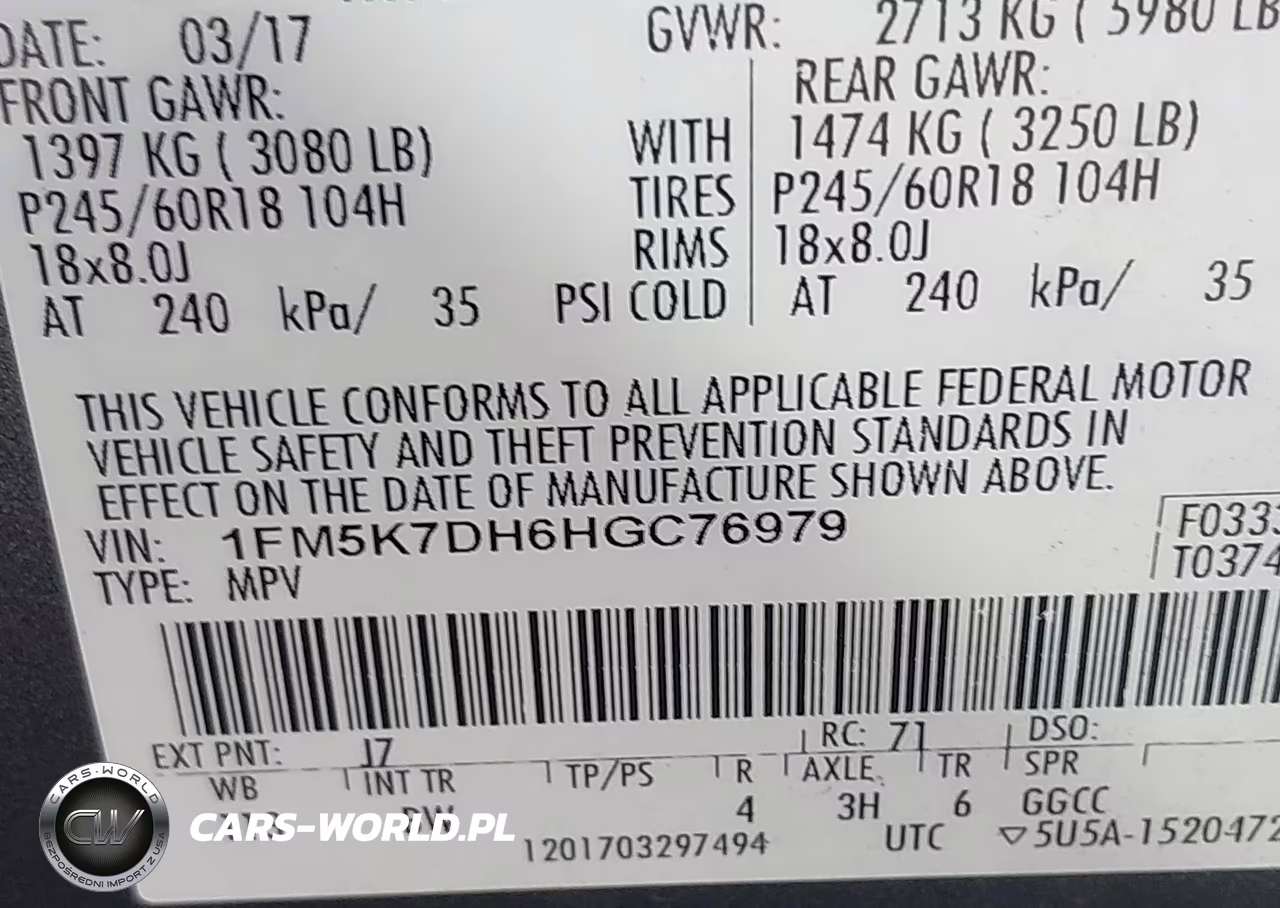 2017 Ford Explorer Xlt VIN:1FM5K7DH6HGC76979 - 9