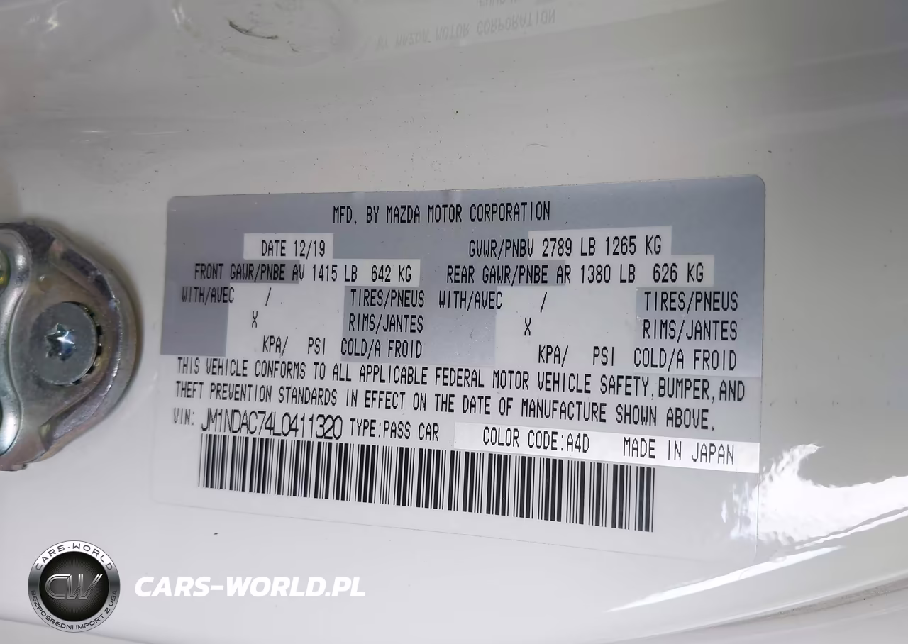 2020 Mazda Mx-5 Miata Club VIN:JM1NDAC74L0411320 - 9