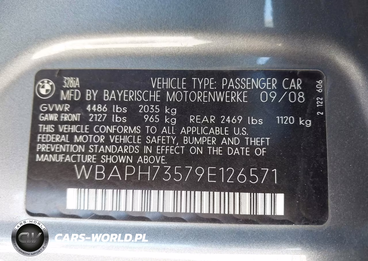 2009 BMW 328I VIN:WBAPH73579E126571 - 9