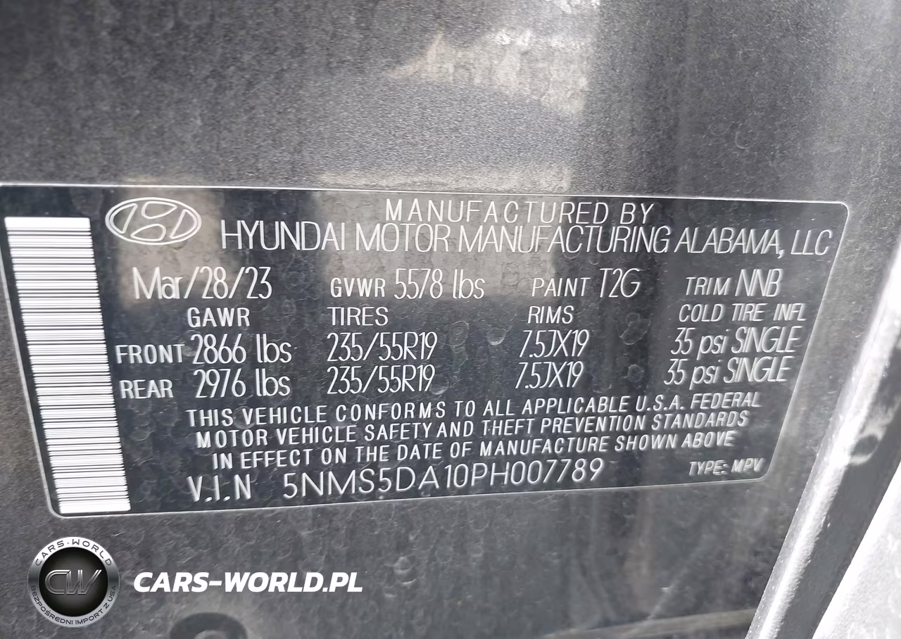 2023 Hyundai Santa Fe Hybrid Limited VIN:5NMS5DA10PH007789 - 9