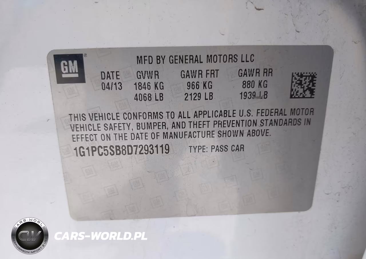 2013 Chevrolet Cruze 1Lt Auto VIN:1G1PC5SB8D7293119 - 9