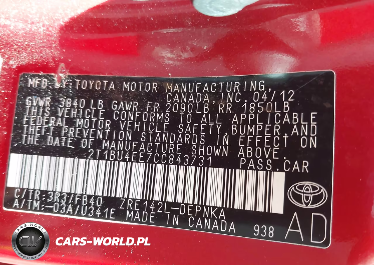 2012 Toyota Corolla Le VIN:2T1BU4EE7CC843731 - 9