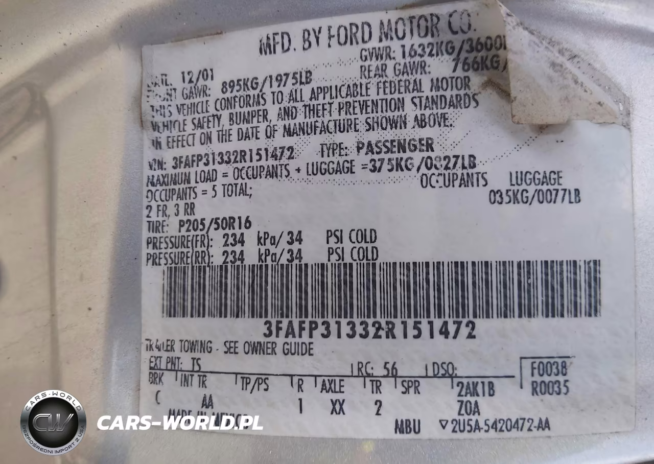 2002 Ford Focus Zx3 VIN:3FAFP31332R151472 - 9