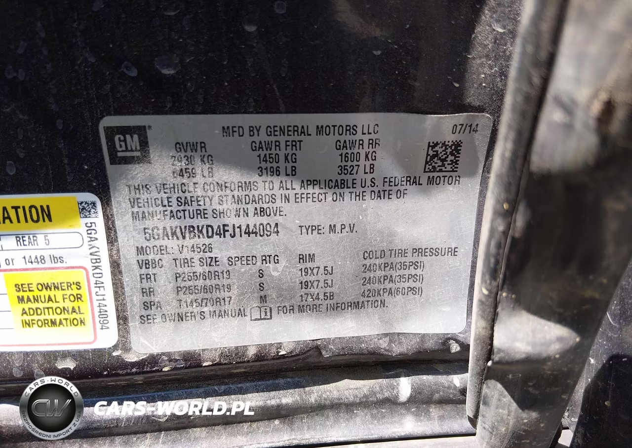 2015 Buick Enclave Leather VIN:5GAKVBKD4FJ144094 - 9