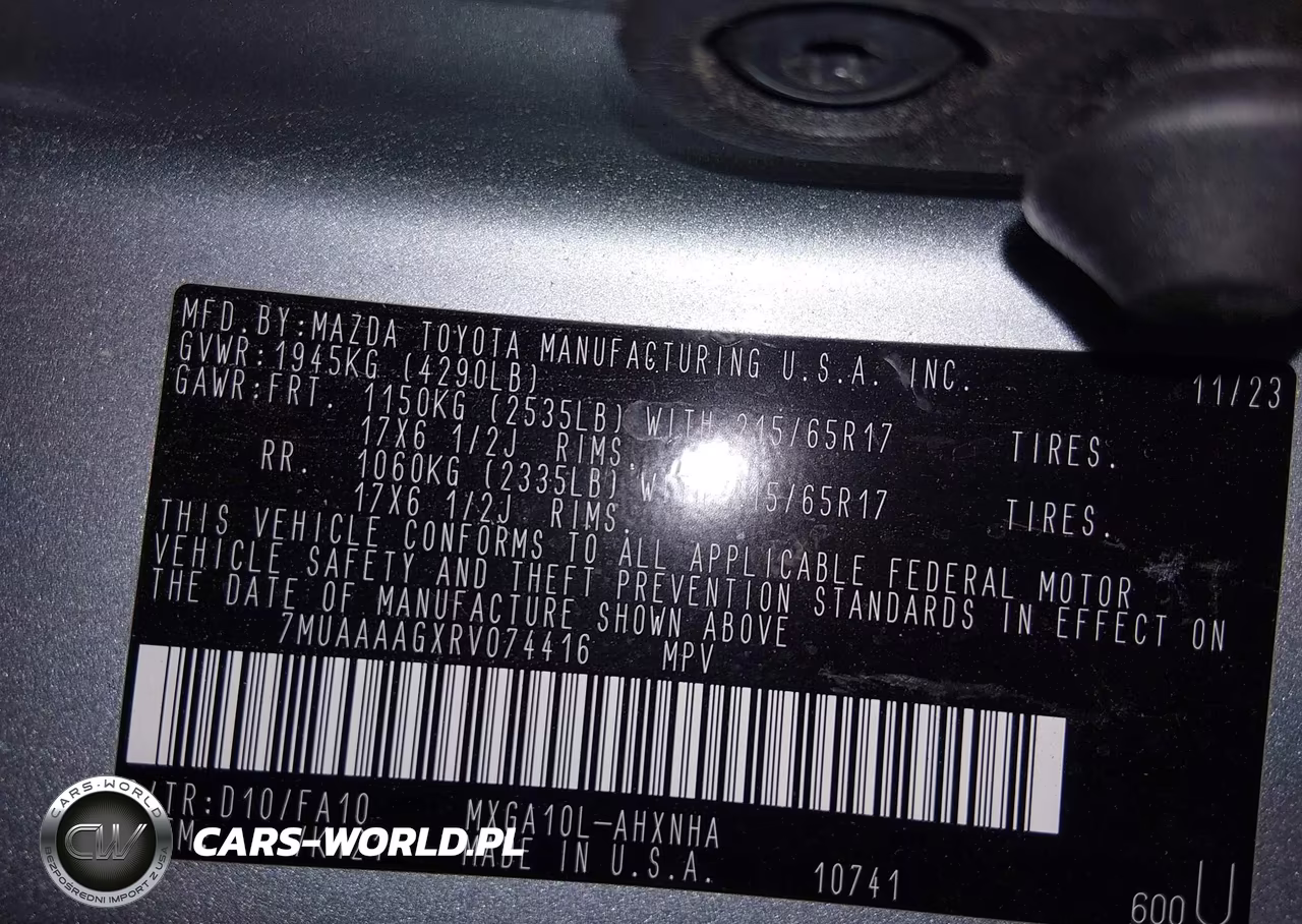 2024 Toyota Corolla Cross L VIN:7MUAAAAGXRV074416 - 9
