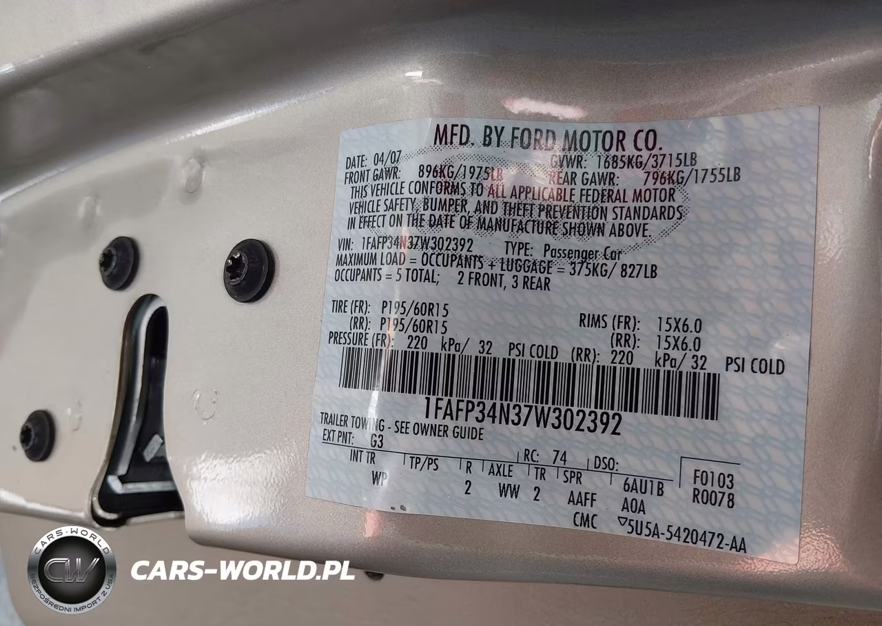 2007 Ford Focus S-Se-Ses VIN:1FAFP34N37W302392 - 9