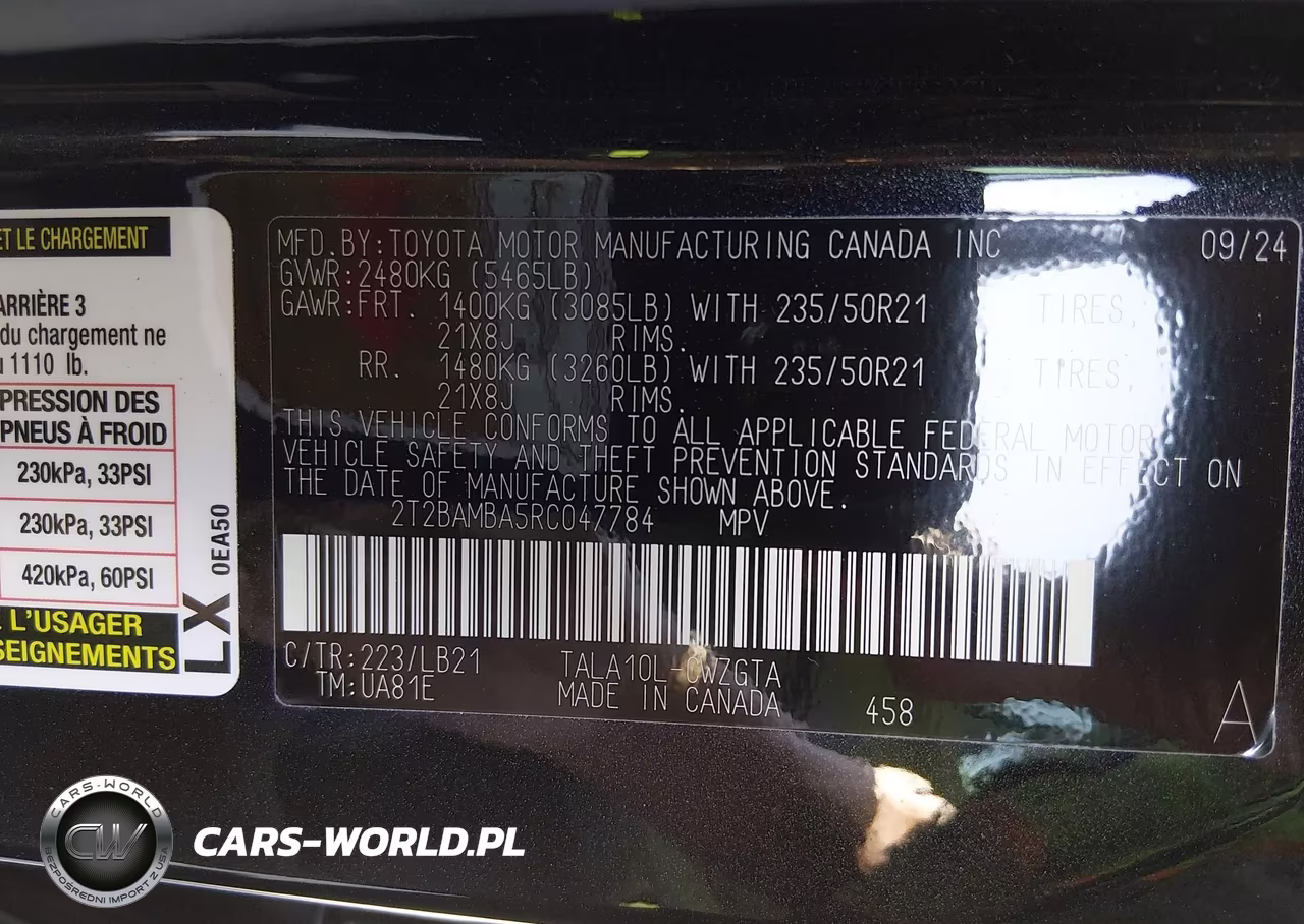 2024 Lexus Rx 350 Premium Plus VIN:2T2BAMBA5RC047784 - 9