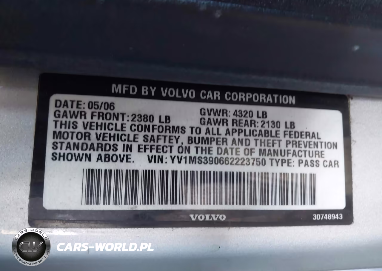 2006 Volvo S40 2.4I VIN:YV1MS390662223750 - 9