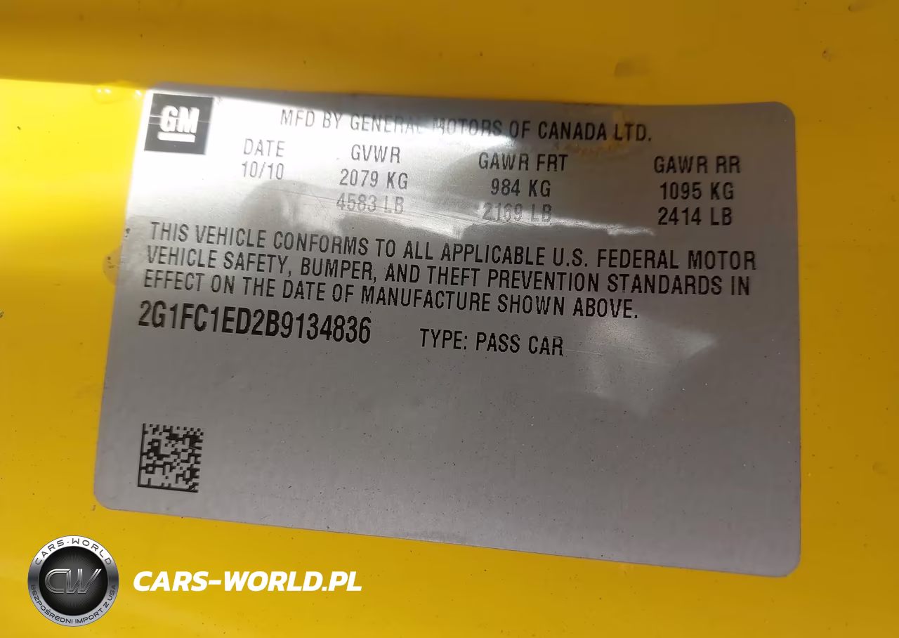 2011 Chevrolet Camaro 2Lt VIN:2G1FC1ED2B9134836 - 9