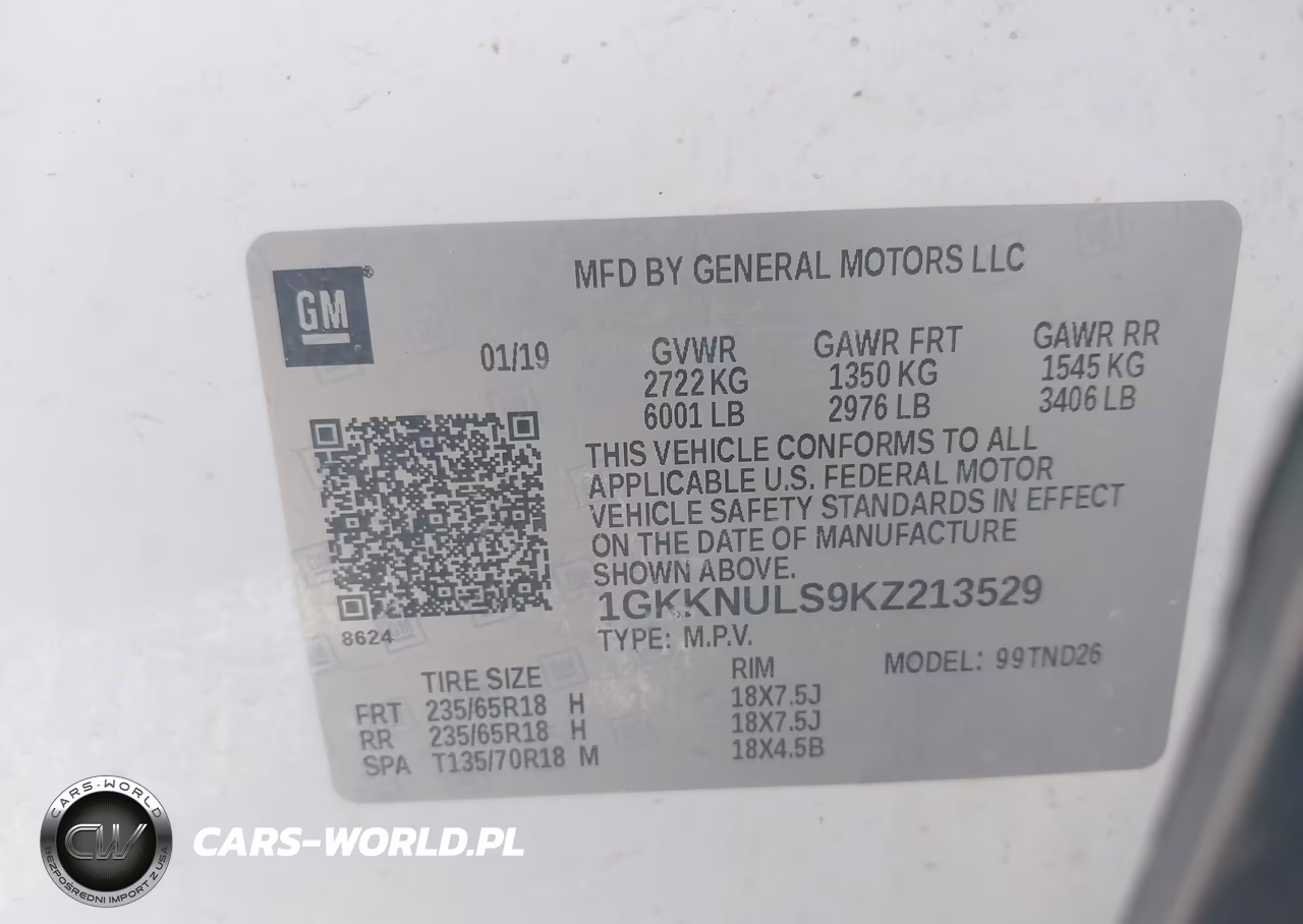 2019 GMC Acadia Slt-1 VIN:1GKKNULS9KZ213529 - 9
