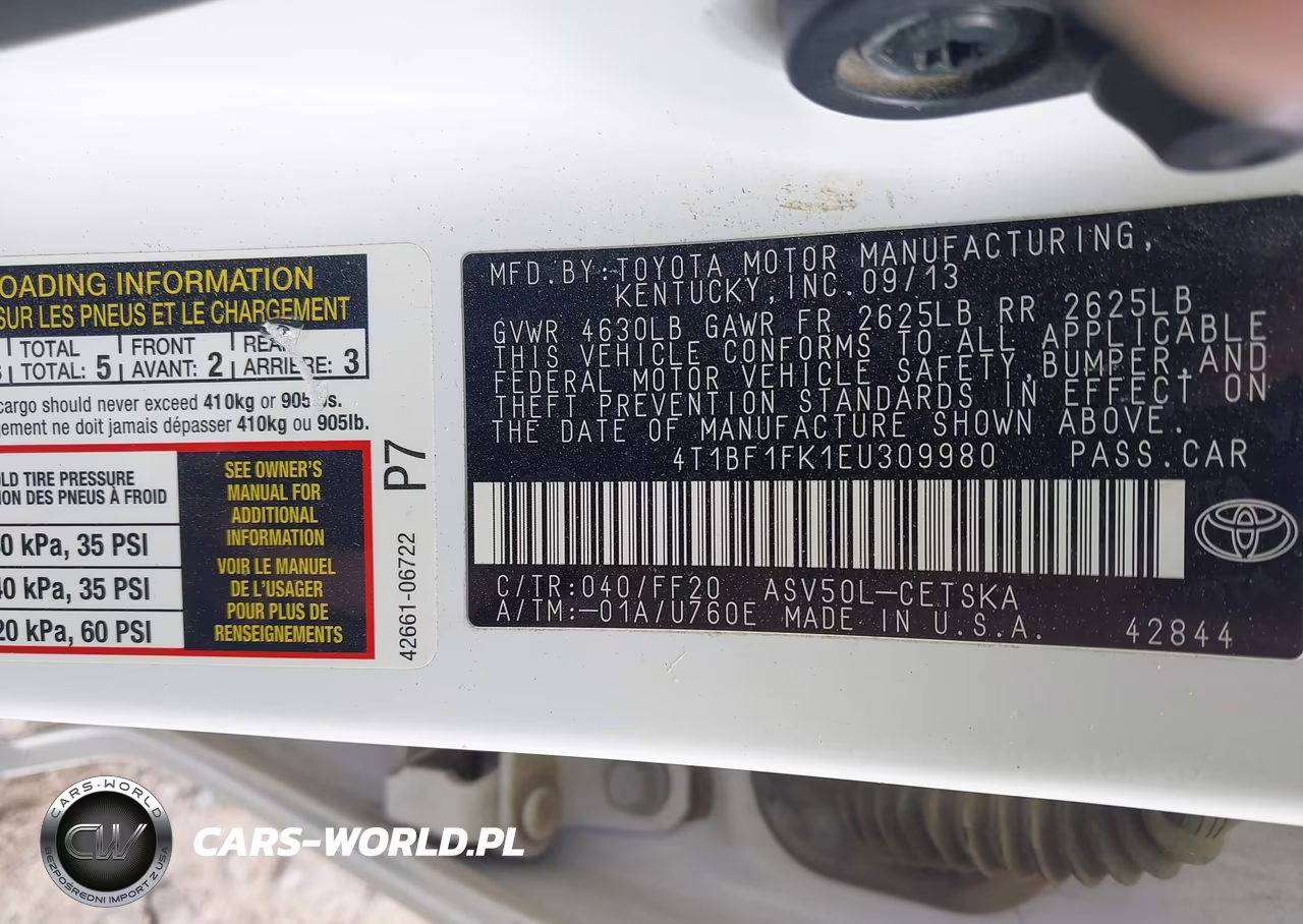 2014 Toyota Camry Se VIN:4T1BF1FK1EU309980 - 9