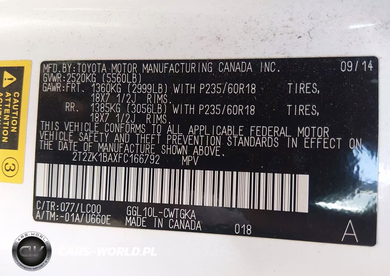 2015 Lexus Rx 350 VIN:2T2ZK1BAXFC166792 - 9