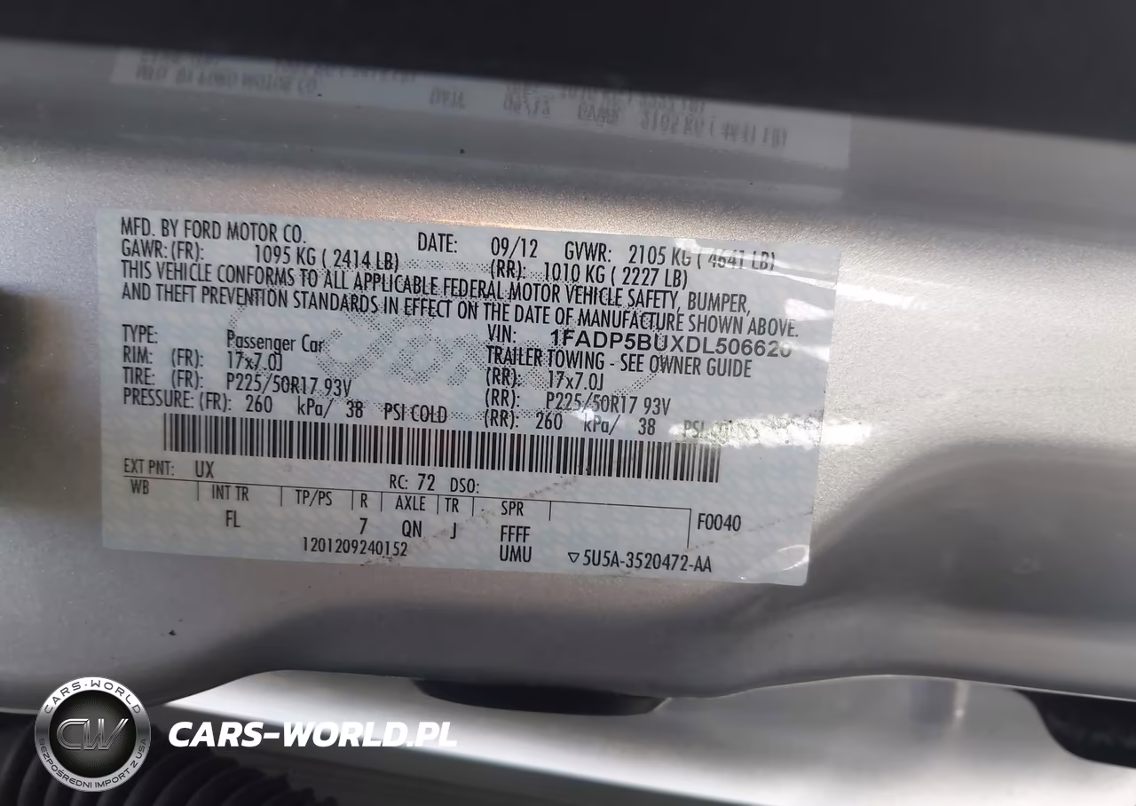 2013 Ford C-Max Hybrid Sel VIN:1FADP5BUXDL506620 - 9