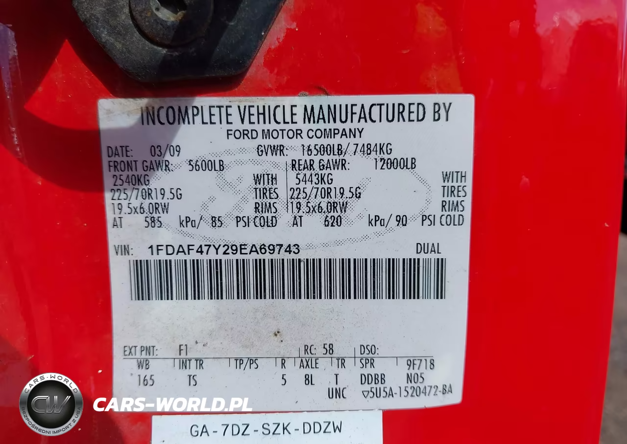 2009 Ford F-450 Chassis Xl-Xlt VIN:1FDAF47Y29EA69743 - 9