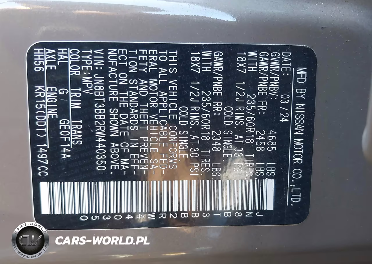 2024 Nissan Rogue Sv Intelligent Awd VIN:JN8BT3BB2RW440350 - 9