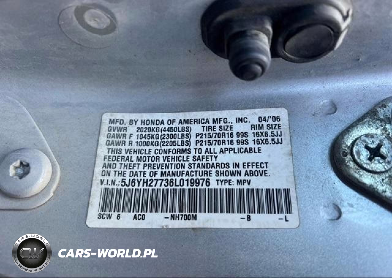 2006 Honda Element Ex-P VIN:5J6YH27736L019976 - 9